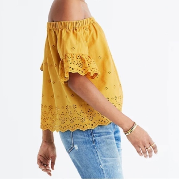 Madewell Eyelet off the shoulder top size XS - Picture 3 of 8